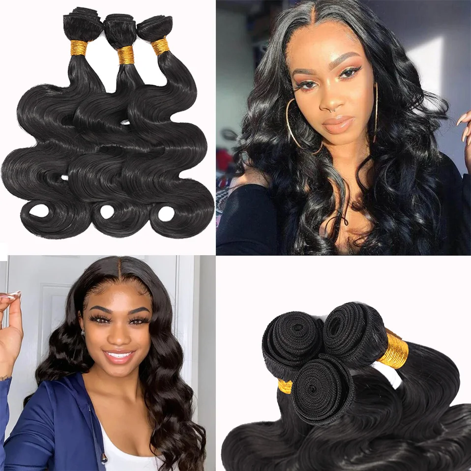 My-Lady-Extensions de cheveux synthétiques ondulés pour femmes noires, faisceaux de vague de corps brésiliens longs, cheveux Remy, vague d'eau au crochet, vente en gros