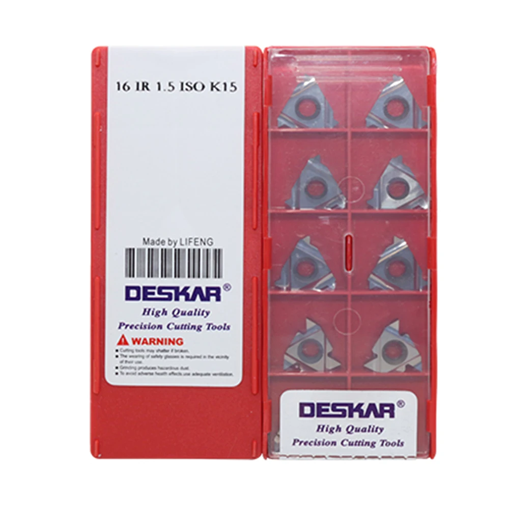 DESKAR 16ER 16IR 1.0 / 1.5 / 1.75 / 2.0 / 2.5 / 3.0ISO K15 Tiện Dụng Cụ Cắt Chỉ Biến dụng Cụ Nhôm Đường Chỉ May Chèn