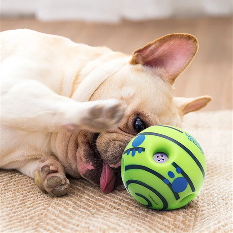 

Ball Interactive Dog Green 14Cm 9Cm Toy Fun Sounds When Rolled Or Shak Pet Know Best Playing Training Safe Funny Sound Gift