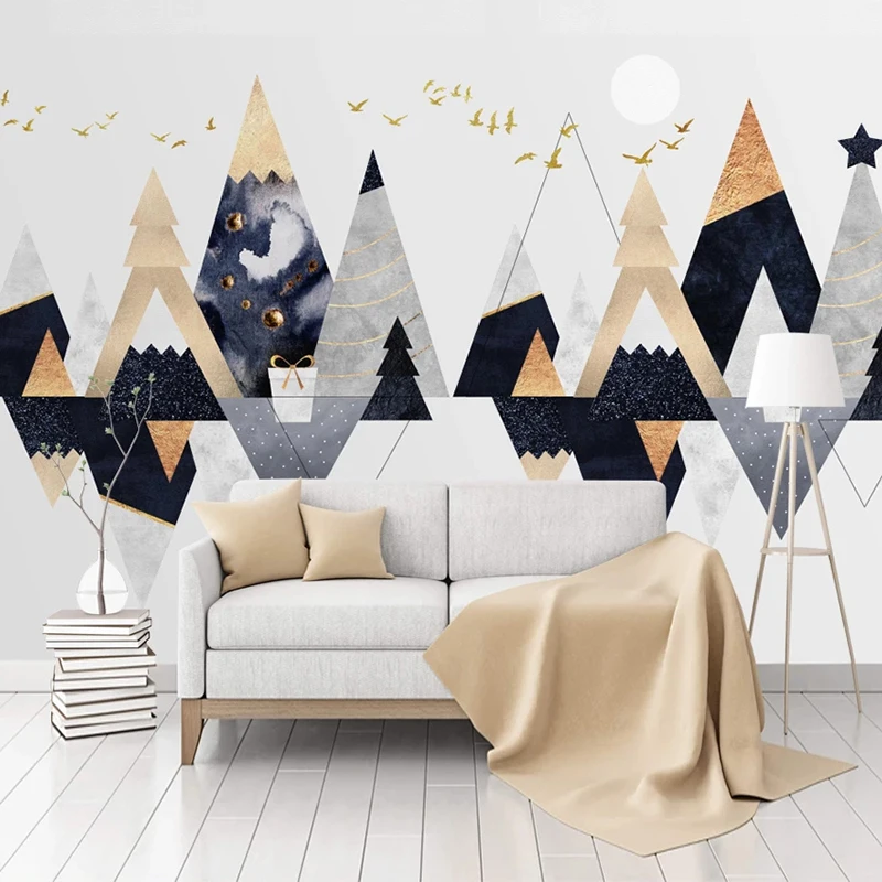 Custom 3D Photo Wallpaper Modern Triangle Geometric Fresco Creative Art Bedroom Sofa Living Room TV Background Wall Paper Mural