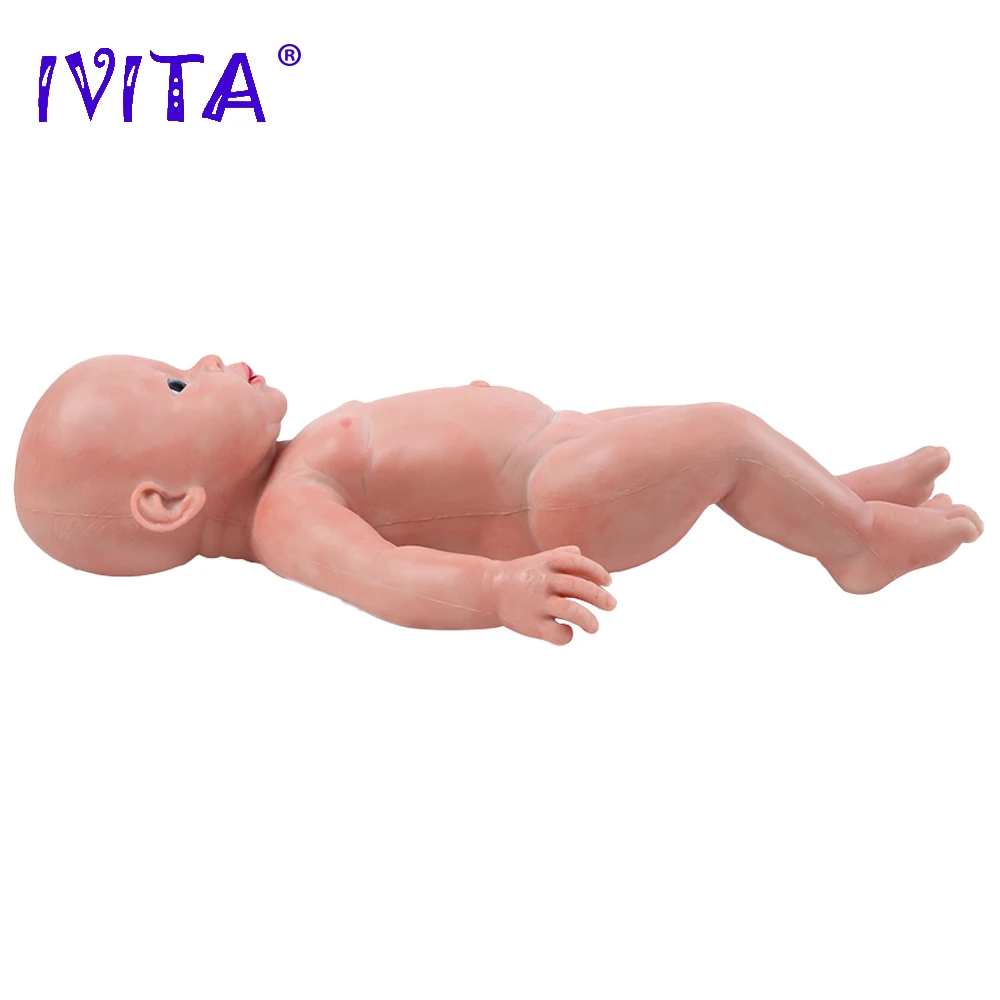 IVITA-Boneca Reborn Full Silicone para Crianças, Brinquedos Realistas, Recém-nascido 100% Realistas, Viva, Presente de Natal, WB1503, 41cm, 2000g