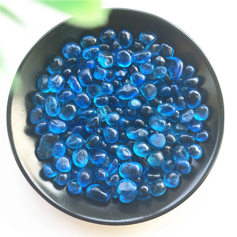 50g 8-12mm K5 Sea Blue Glass Gravel Coloured Glaze Crystal Buddha Aquarium Fish Tank Natural Stones and Minerals Javascript: