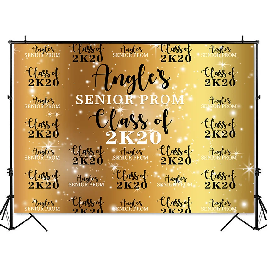 فئة من 2K20 الذهب بريق خلفية للتصوير الفوتوغرافي كبار حفلة موسيقية عيد ميلاد سعيد حفلة التخرج لوازم الديكور الدعامة المخصصة
