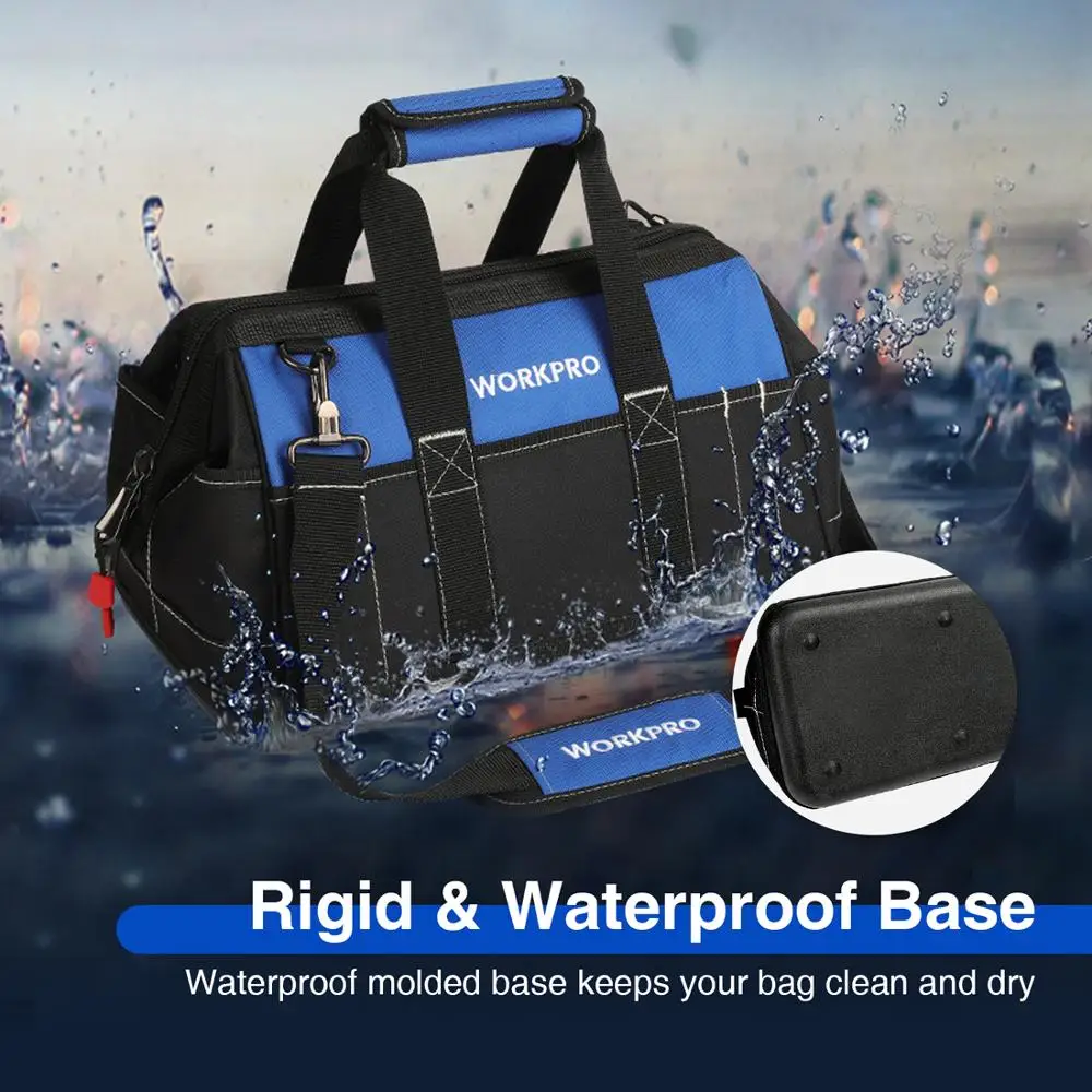 WORKPRO Tool Bags Waterproof Travel Bags Men Crossbody Bag Tool Storage Bags with Waterproof Base Free Shipping