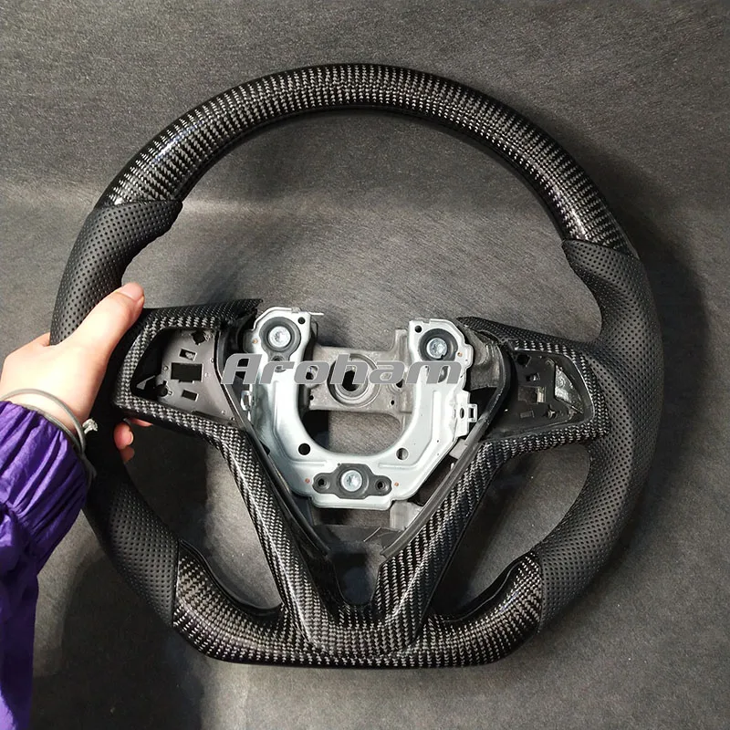 Customized Suede Leather Carbon Fiber Steering Wheel For Hyundai Veloster 2011 2013 2012 2014 2015 2016 2017 2018