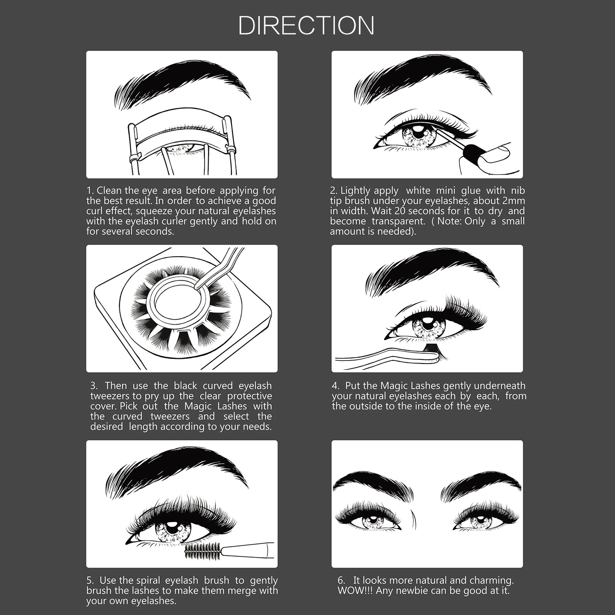 EASITENSION Faux Cils Individuel Bundles Eyelash Extension Professional DIY Lashes Faux Eyelashes Dovetail Cluster Lashes