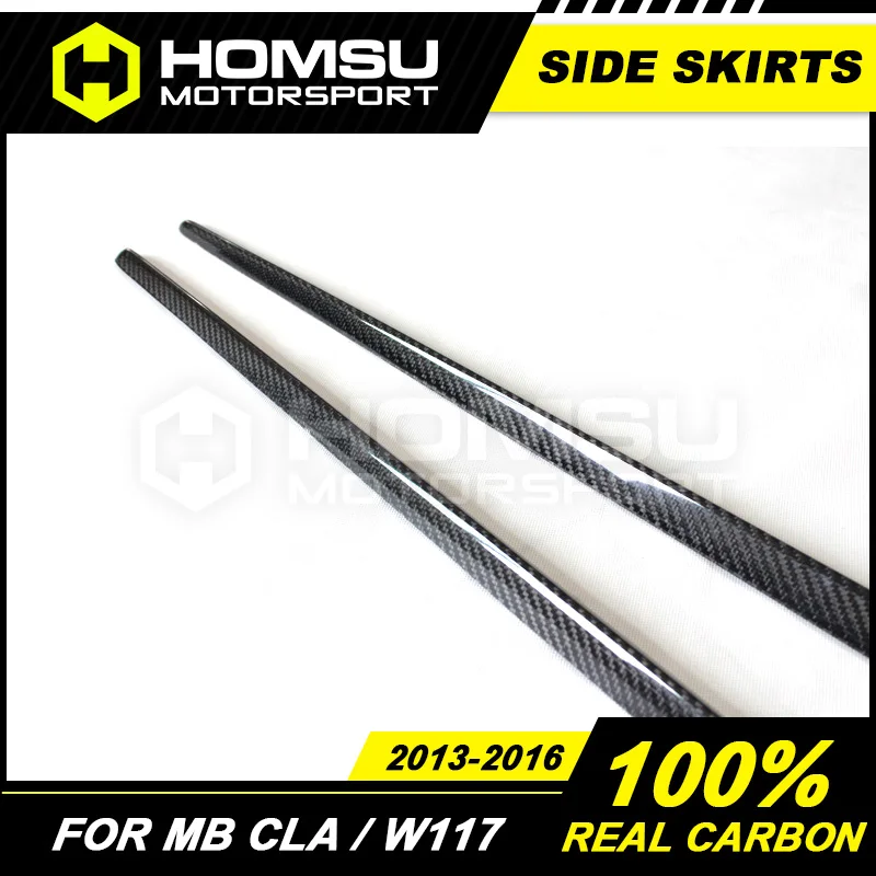 CLA45 Style side skirts for CLA180 CLA200 CLA220 CLA260 Carbon Fiber side skirt for Merce-des Ben-z CLA Class W117 2013-2016