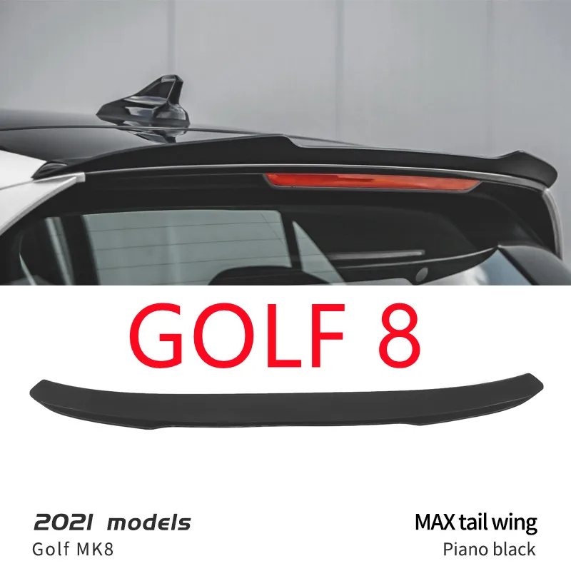 

For VW Golf 8 Generation Special Rear Spoiler 8RLINE Exterior Accessories Roof Fixed Air Spoiler No need to Drilling Decoration