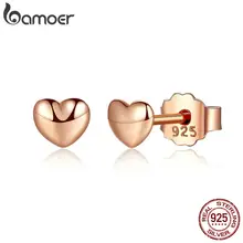 Sterling Silver Heart Stud Earrings #6