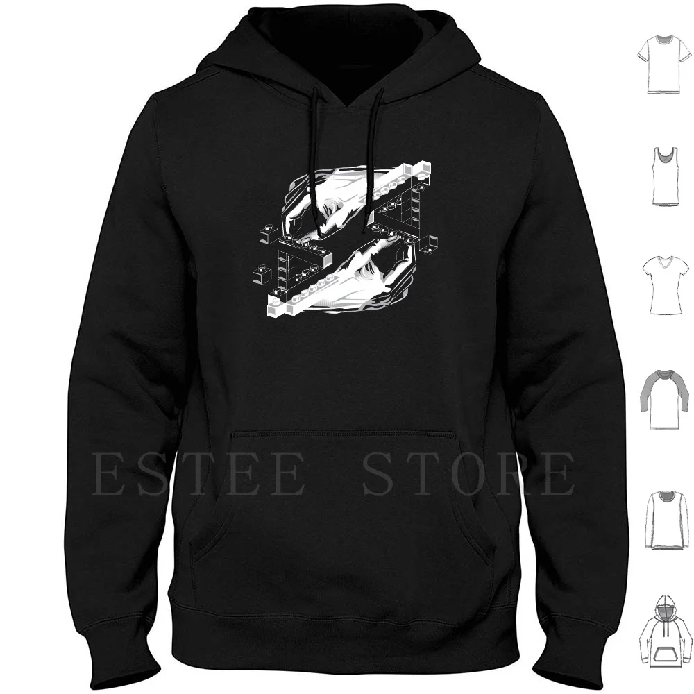 

Толстовки с длинными рукавами «Руки здания» Escher Mc Escher Penrose Paradox Toys