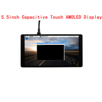 5.5inch AMOLED LCD Capacitive Touch Screen for RPI Raspberry Pi 3 Model B 3B 4B 5 Expansion Board Display Kit