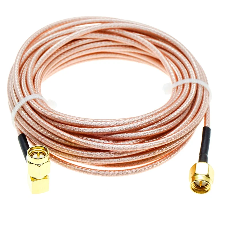 

RG316 SMA Male To SMA Male Right Angle RA Coax RF Extension Cable Jumper Pigtail