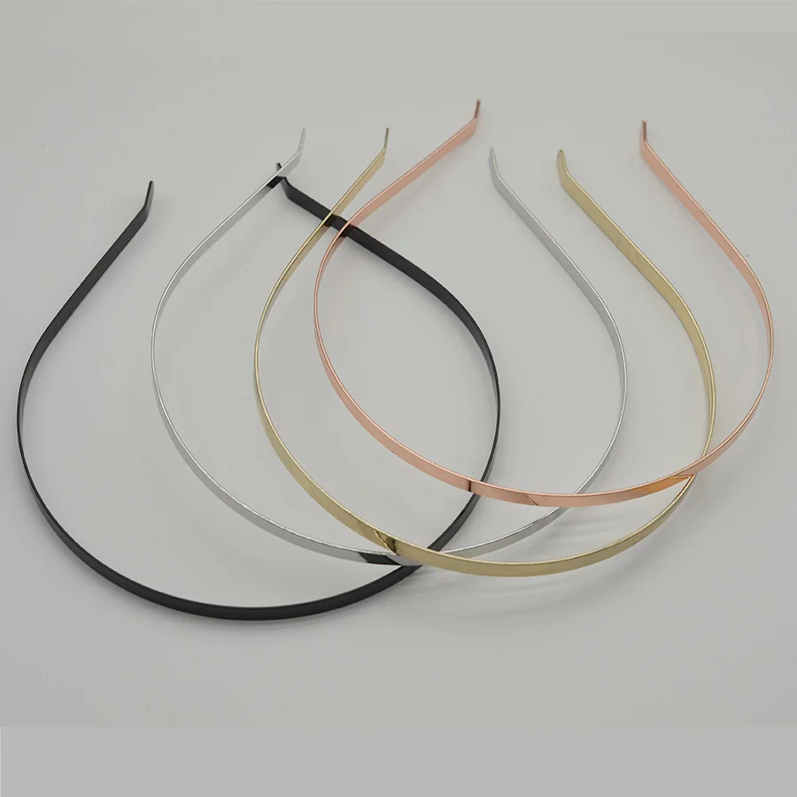 10PCS 2mm 3mm 4mm 5mm 6mm 7mm 10mm Metal Hair Headbands with Bent Ends Plain Base Wire Hairbands for DIY Crown Hair Jewelry