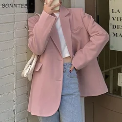 Blazer donna primavera Ulzzang sciolto All-match studenti per il tempo libero Chic dolce morbido nuova moda semplice solido tenero temperamento quotidiano