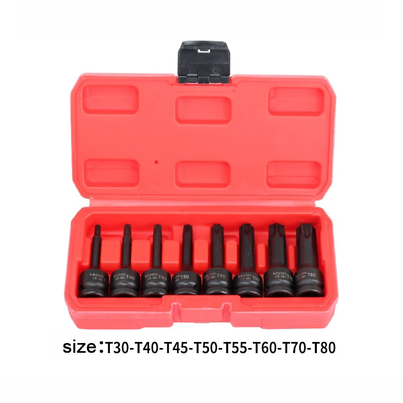 

1/2 торцевой пневматический ключ, шарнирное сверло T30 T40 T45 T50 T55 T60 T70 T80 T100, бытовая отвертка, инструмент, сливовый шестигранный наконечник