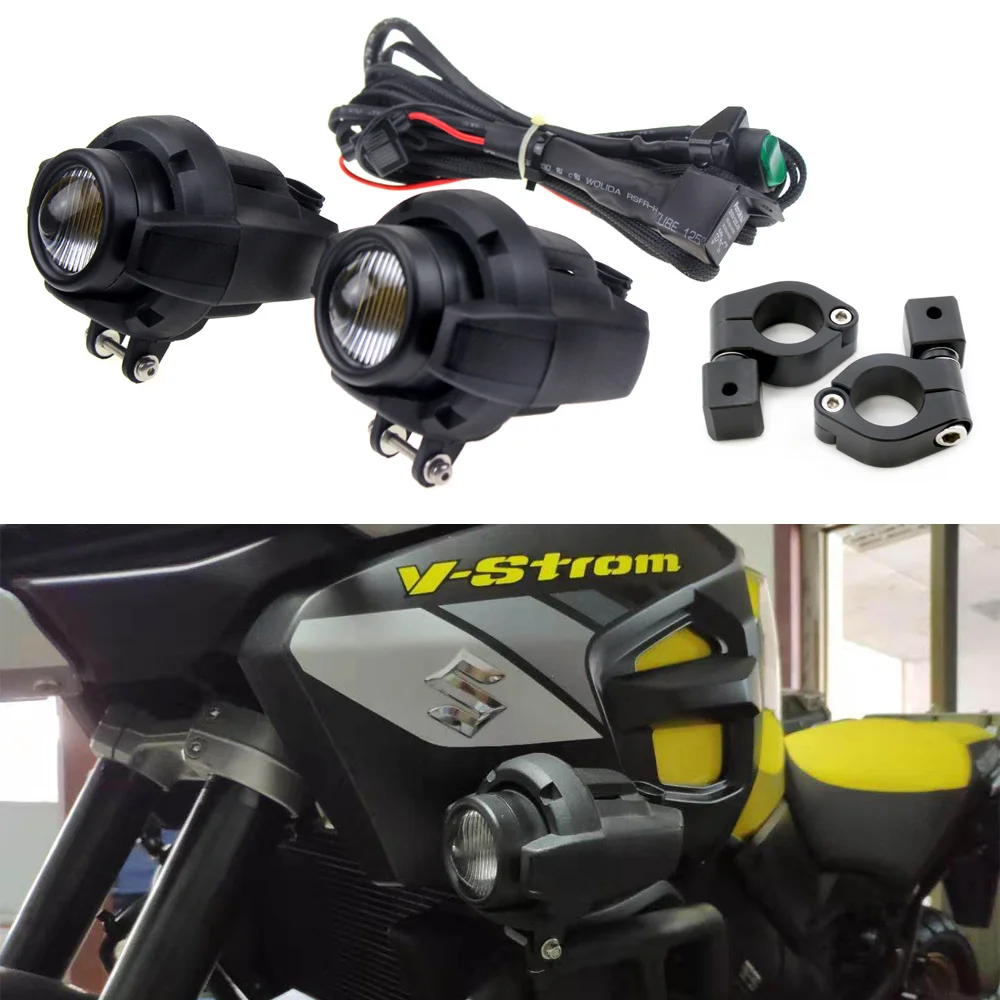 Driving Aux Lights For Suzuki V-Strom DL650/DL1000/DL1050 XT Front Head Light Waterproof Motorcycle Fog Lamp Accessories Parts