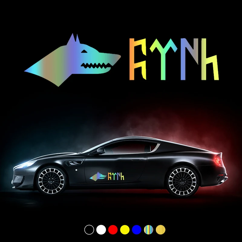 Gokturk Turkish and Wolf Car Sticker Car Decal Waterproof Stickers on Car Truck Rear Bumper Window Vinyl