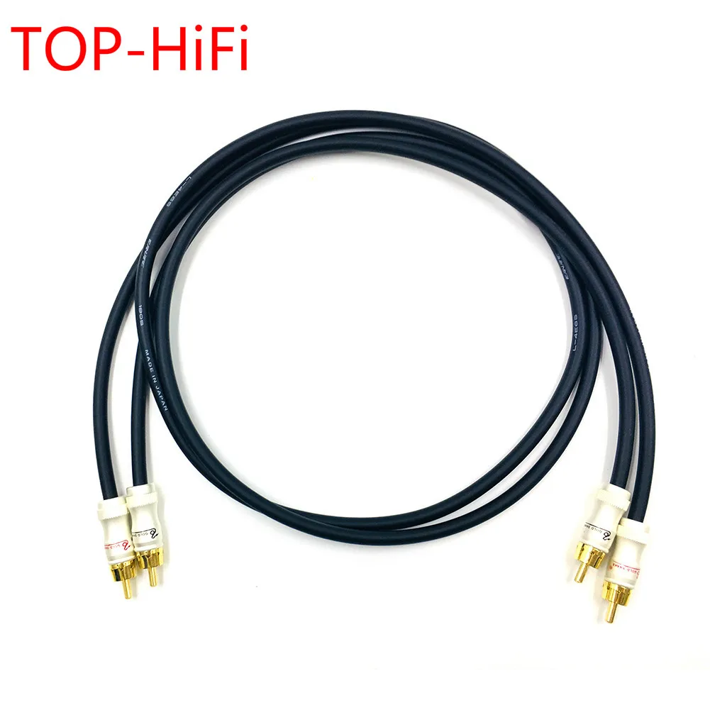 

TOP-HiFi 1905Gold Plated RCA Reference Interconnect Cable 2RCA to 2RCA Audio Cable with 7n Single Crystal Copperr CANARE L-4E6S