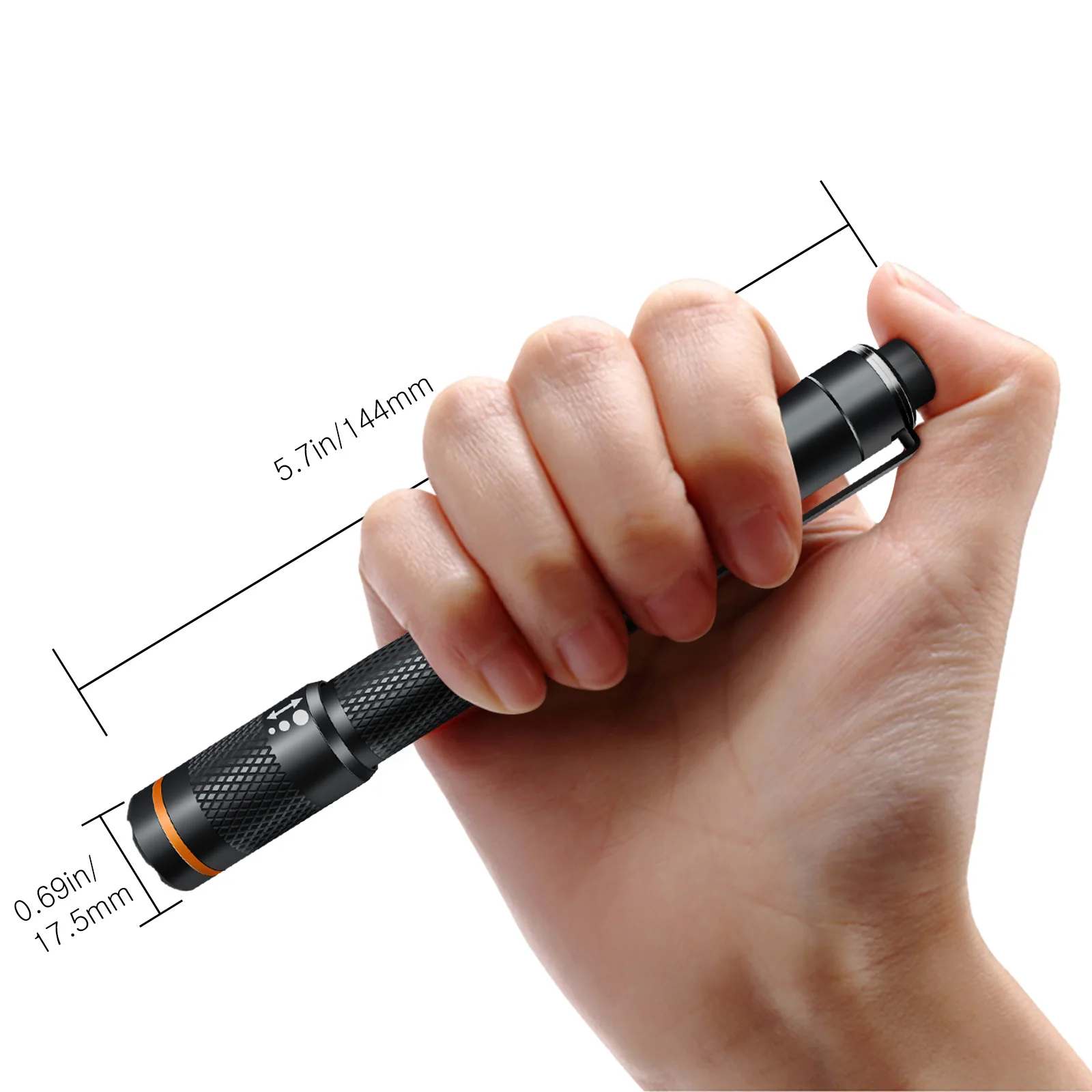 NICRON B22W Pen Flashlight High CRI Color Match Zoomable 120LM Waterproof IP65 2xAAA Mini Home Torch Lamp For Maintenance etc