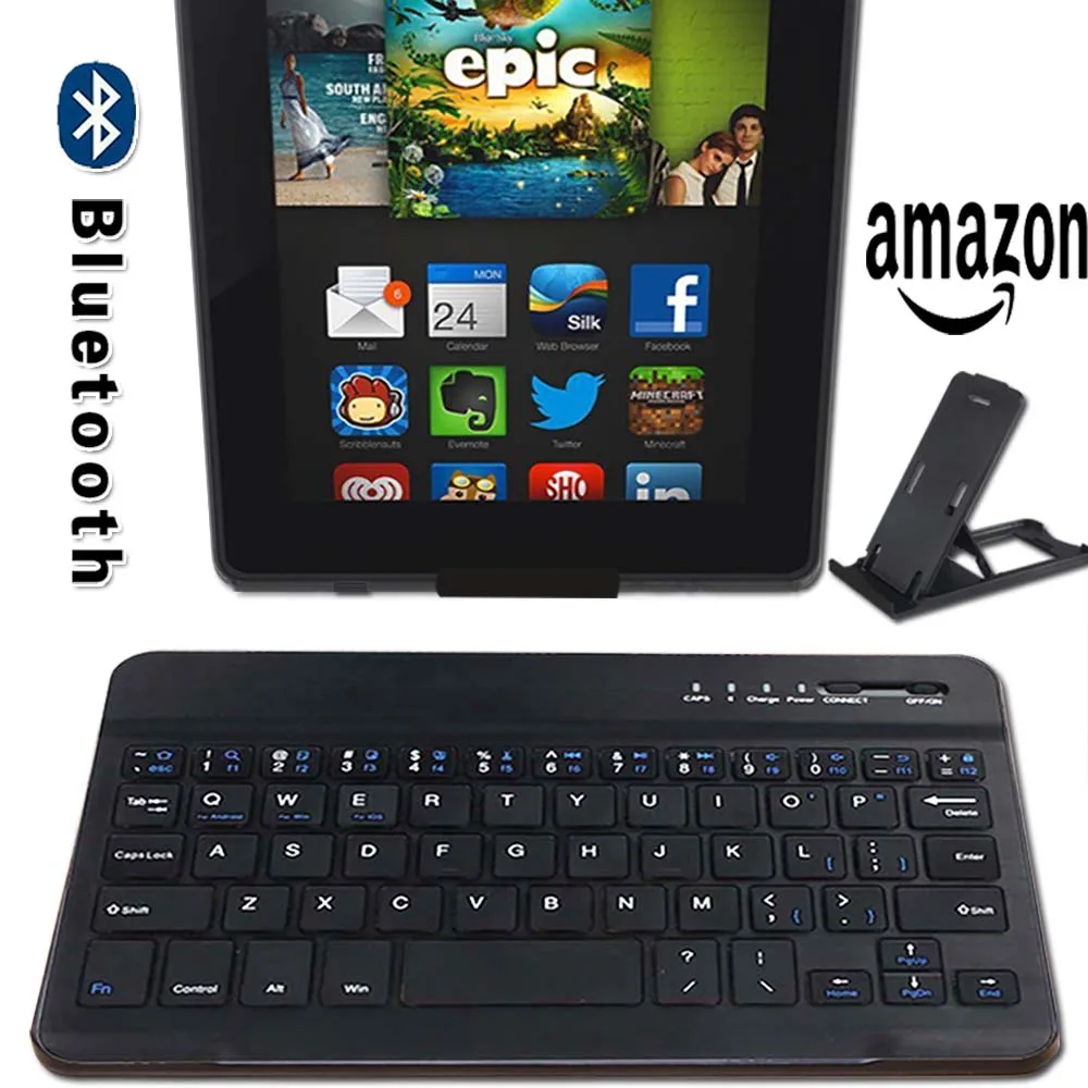 Wireless Keyboard Bluetooth Keyboard for Fire 7/HD 8/Kindle Fire 7\