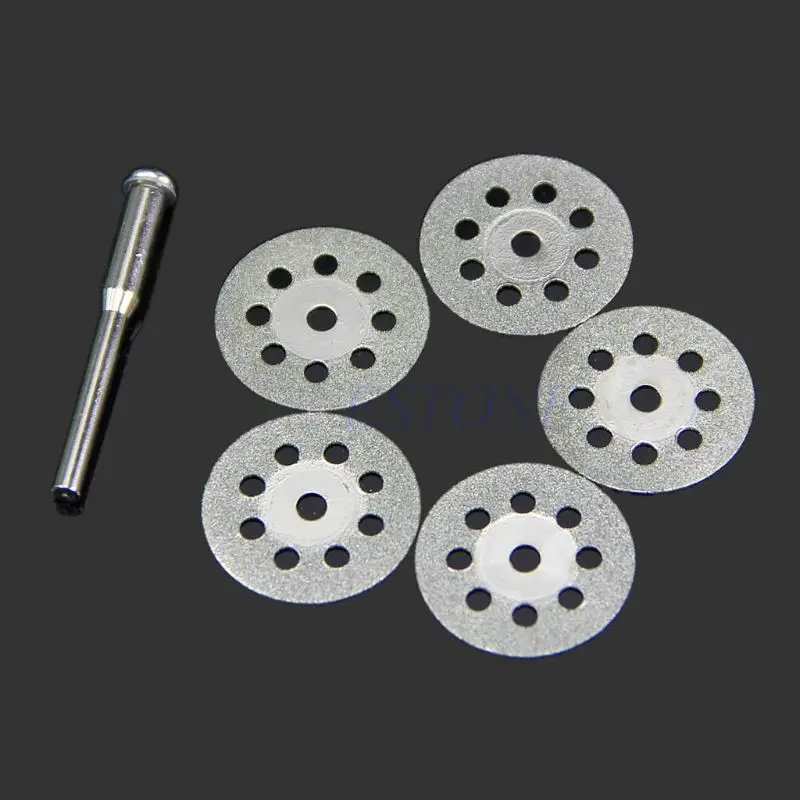 

5PCS 22mm Mini Sharp Rotary Diamond Cutting Discs Disks Dremel Tools With A Rod Drop Shipping