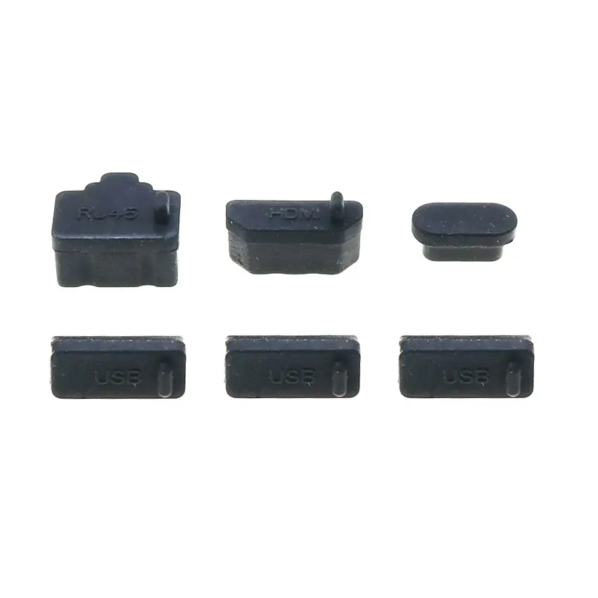 YuXi 6pcs/set Silicone Dust Plug USB HDM Interface Anti-dust Cover Dustproof Plug For Playstation 5 PS5 4 PS4 3 PS3 Game Console