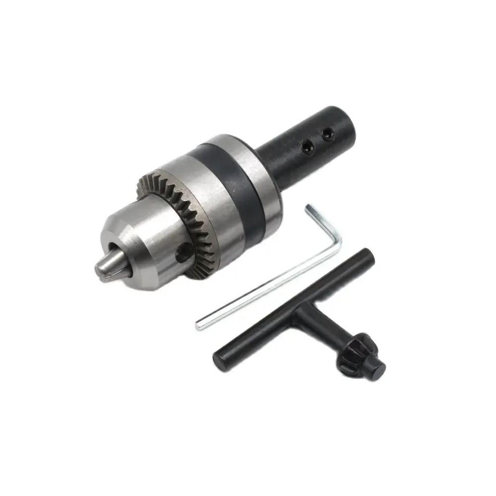 Cap 1.5-10mm Electric Drill Chuck with 8mm Connector Rod Motor Shaft Key Wrench Power Tools