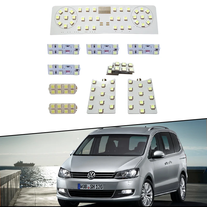 for VW Volkswagen Sharan Seat Alhambra 7N MK2 2011~2019 Before Facelift Interior Lights Dome Room Roof LED Lamps Reading Light