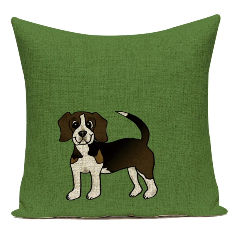Cuscini decorativi animali cane Beagle poliestere divano casa cuscino federa per auto camera da letto Capa De Almofadas