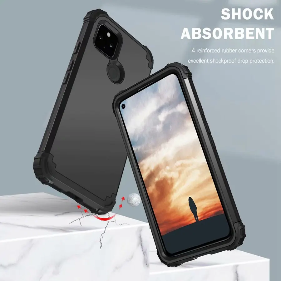 Heavy Duty Armor Rugged case Dust-Proof Shockproof Drop-Proof Scratch-Resistant Tough cover For Google Pixel 5A 5G