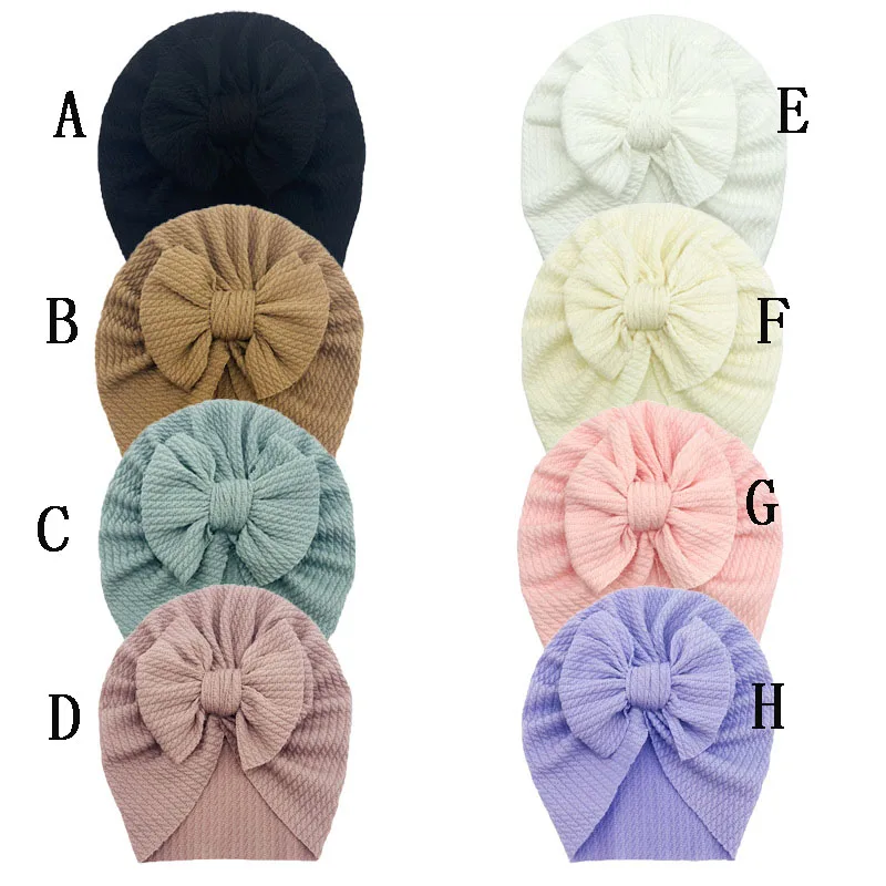 16pc/lot Cable Knit Knot Bows Baby Bandanas Turban Headband Babes Donuts Hat Kids Girls Infant Beanie Caps Baby Hair Accessories