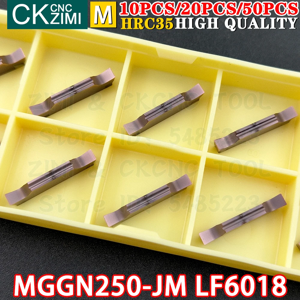 MGGN250-JM LF6018 MGGN 250 JM LF6018 2.5mm retificação fina Insertos de Metal Duro Insertos de ranhura de corte Ferramentas CNC Mecânico Torno de Metal Ferramentas para Aço Inoxidável