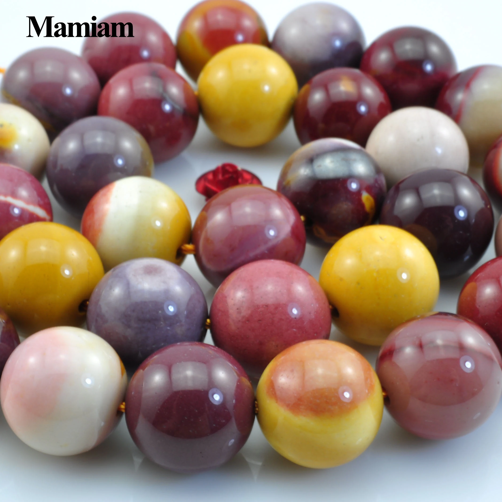 Mamiam Natural Mookaite Jasper Beads 6-10mm Smooth Round Loose Stone Diy Bracelet Necklace  Jewelry Making Gemstone Gift Design