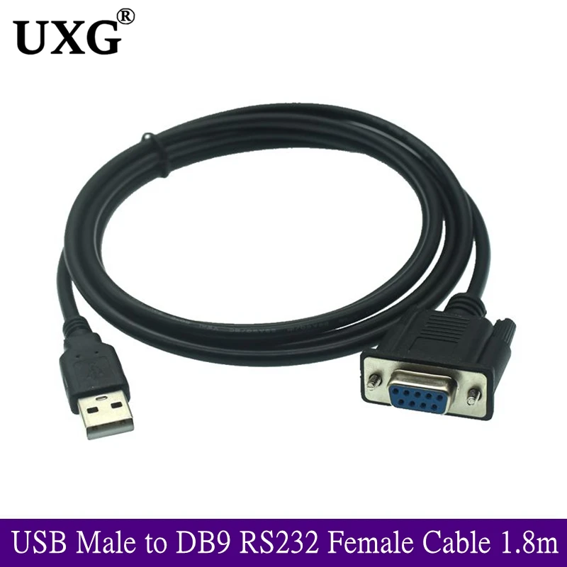 

High Quality USB Male To DB9 RS232 COM Female Cable Adapter Converter Supports Win 7 8 10 Pro System