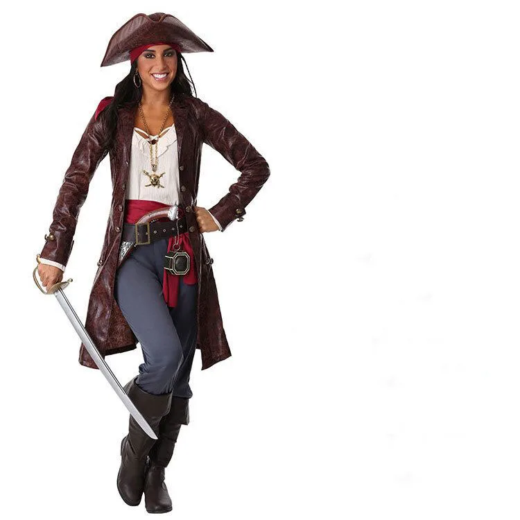 Sexy Frauen Pirate Kostüm Frau Neue Weibliche Halloween Phantasie Party Kleid Karneval Erwachsene Pirate Jack Sparrow Cosplay Kostüme