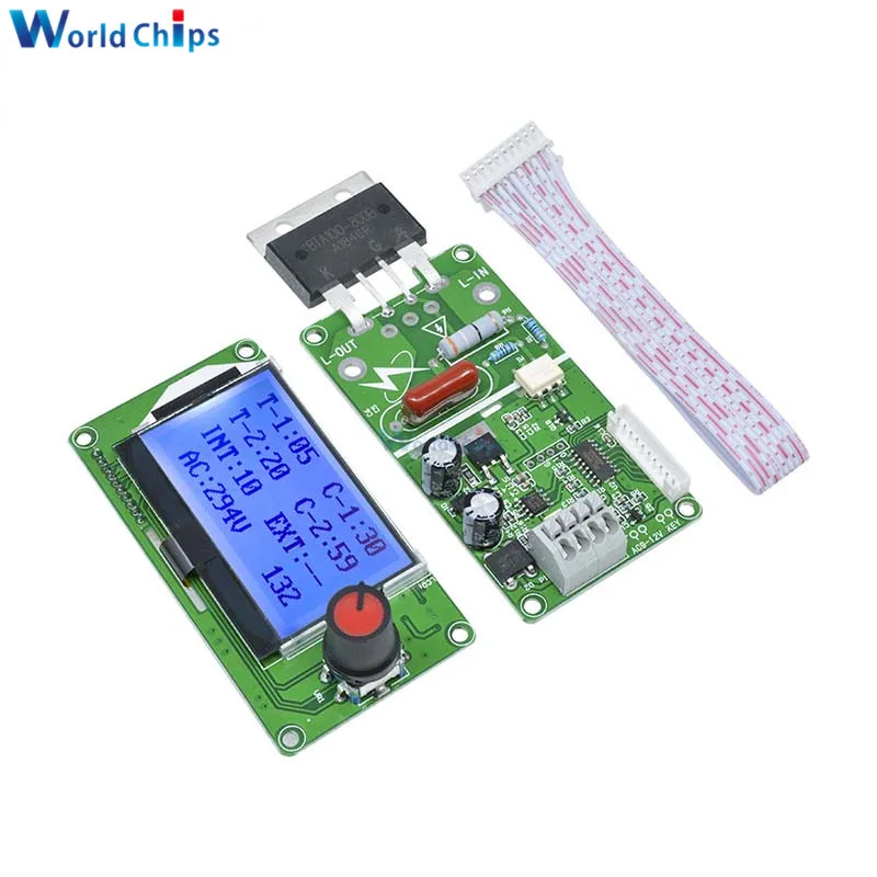 40A 100A Spot Welder Controller Board Dual Pulse LCD Digital Display Spot Welding Machine Control for 18650 Spot Weld