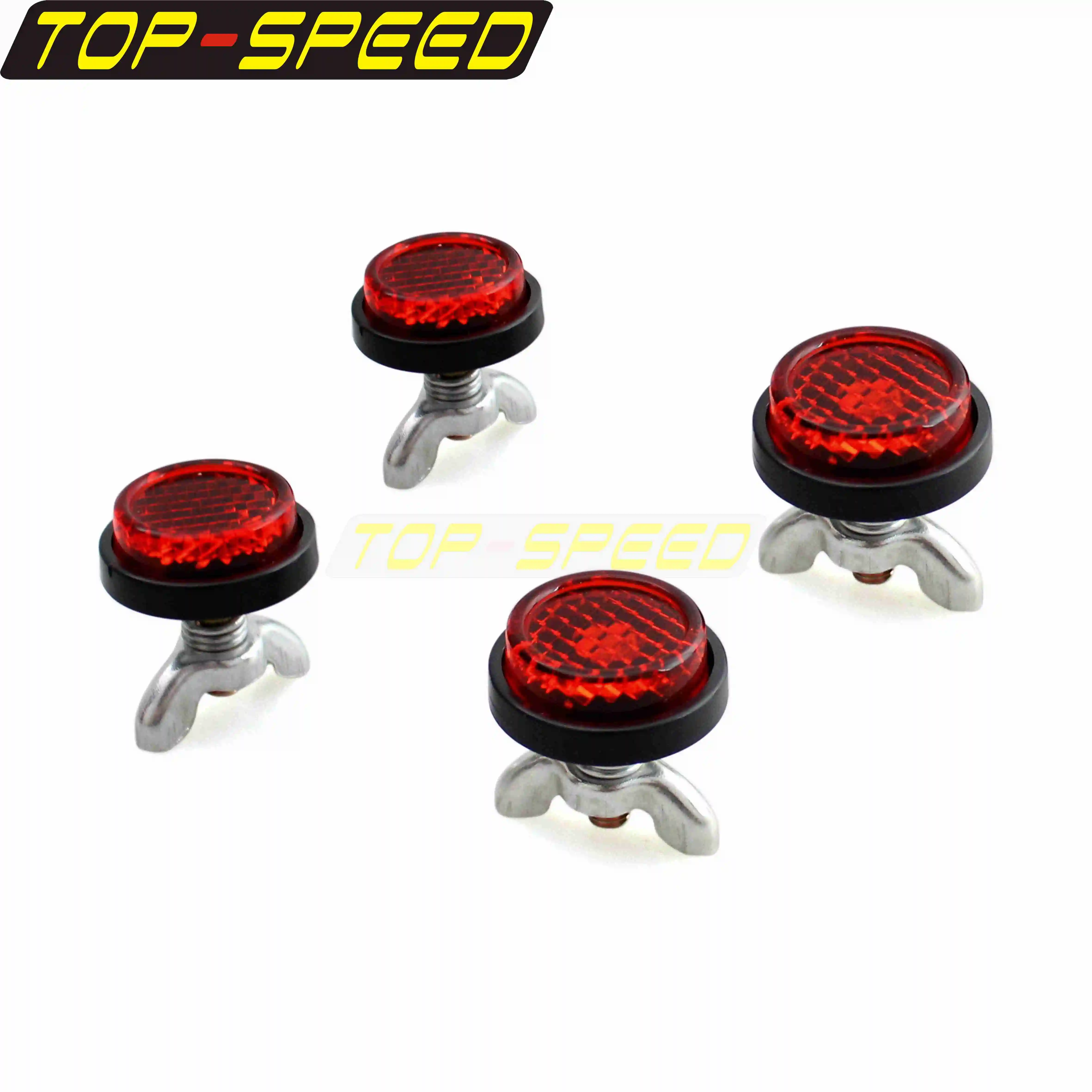 Offroad Reflective License Number Plate Bolt Screws Safety Reflector Universal For Harley Honda Yamaha Suzuki Scooter Cruiser