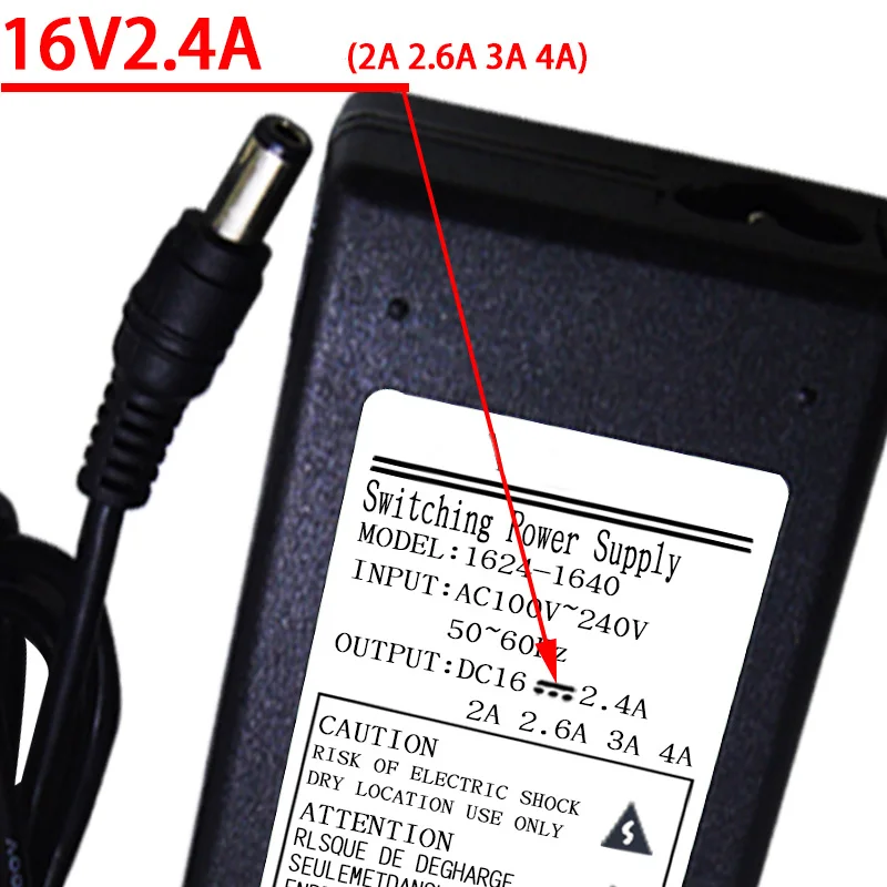 New 16V 2.4A-4A 6.36*3.0mm Power Adapter For Yamaha PA-300 PA-301 PA-300B Power charger