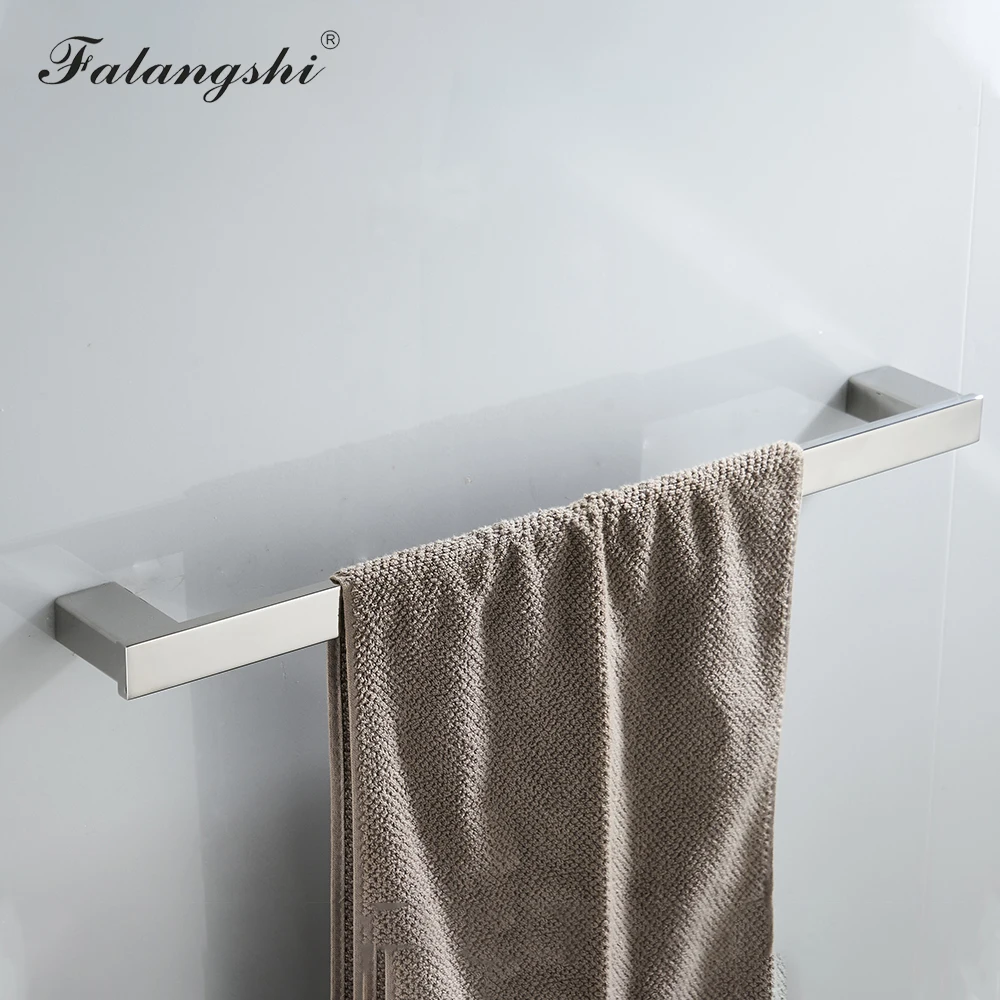 304 Stainless Steel Bathroom Hardware Set Robe Hook Toilet Roll Paper Holder 60cm Towel Bar Polished Screwed Wall Mount WB8851