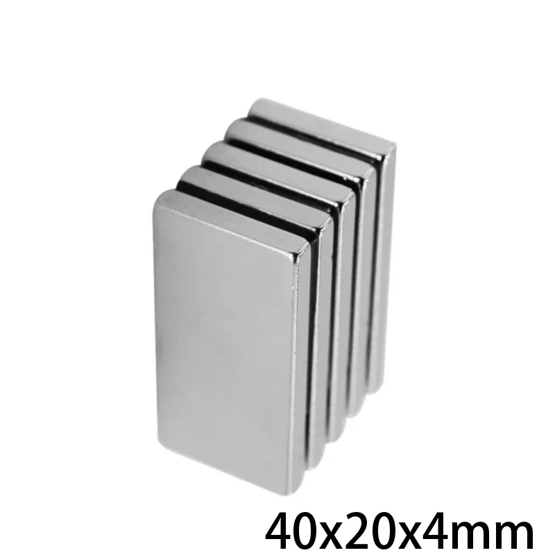 2~20PCS 40x20x4 mm Block Powerful Magnets Thickness 4mm Neodymium Magnet 40x20x4mm Strong Permanent NdFeB Magnet 40*20*4 mm