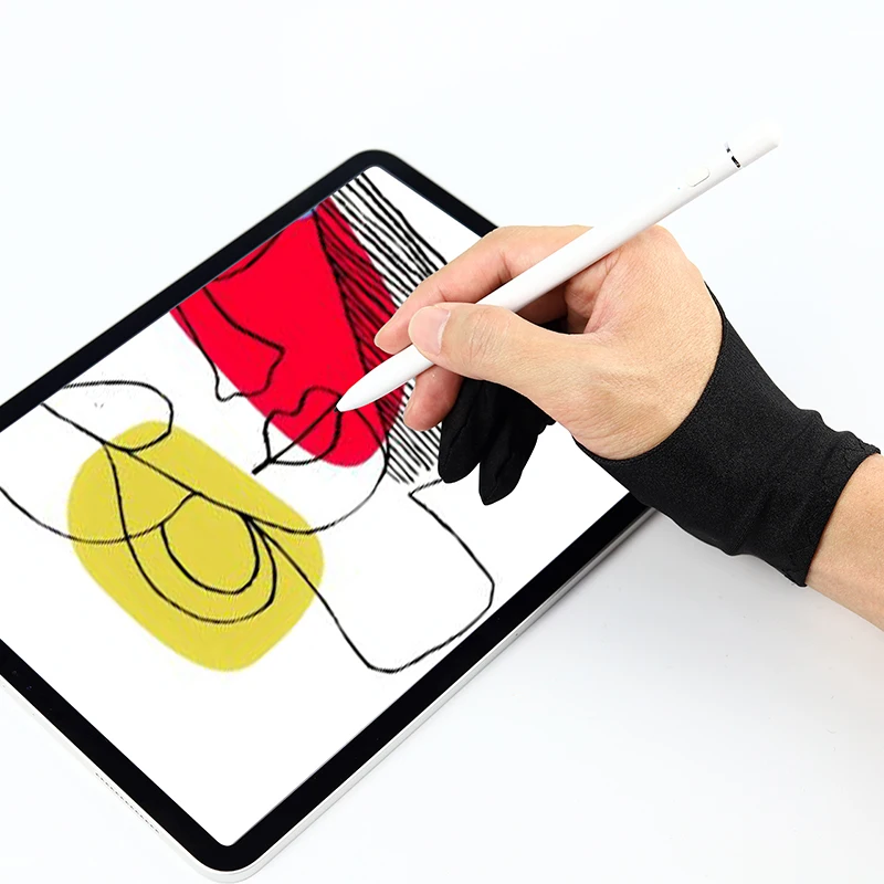 Upgrade three-layer anti-mistouched two-finger gloves for universal passive capacitive pens