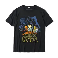 Camiseta divertida de gato Meow Wars para hombre, camiseta fresca de algodón, camisetas de Hip-Hop, ropa de estética de Navidad Harajuku