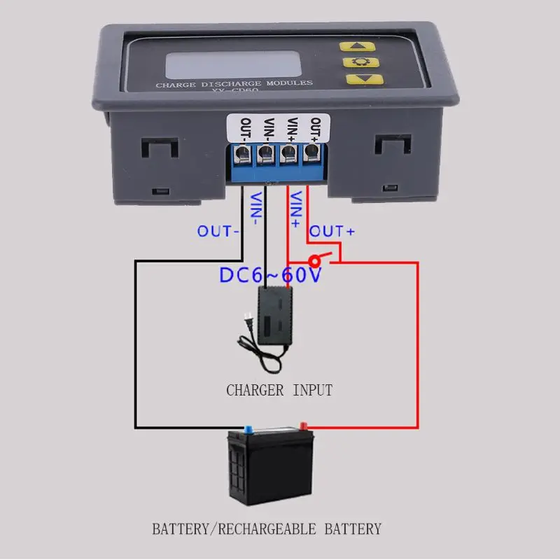 XY-CD60 Solar Battery Charger Controller Module DC6-60V Charging Discharge Control Low Voltage Current Protection Board