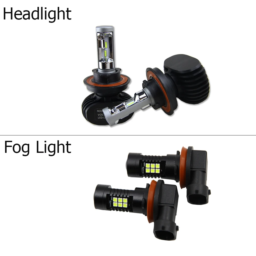 For Ford Explorer 2006 2007 2008 2009 2010 4x H13 9145 LED Headlight Fog Light Combo Bulbs Kit
