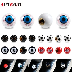 AUTCOAT 4/8Pcs Universal Car Tire Valve Cap Wheel Dust Covers for Car, Truck, SUV, Motorcycle, Bike Car Styling Valve Stem Caps