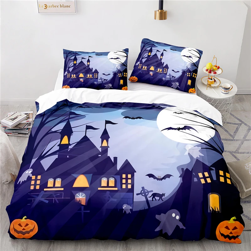 Happy Halloween 3d Printed Duvet Cover Set Funny Bedroom Decor Bedding Set Adult Kids Twin Full Queen King Bed Linen Set Gifts