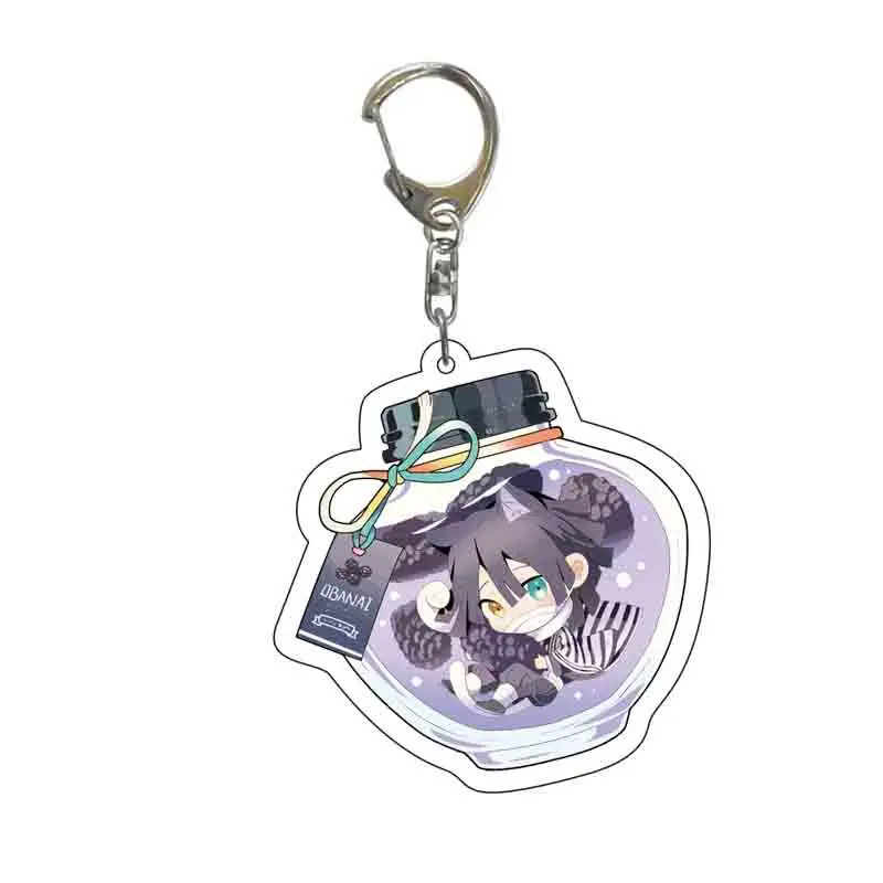 Anime Demon Slayer Keychain Acrylic Kimetsu no Yaiba Blade of Ghost Keychains Key Chain Keyring Jewelry Accessories Fans Gifts