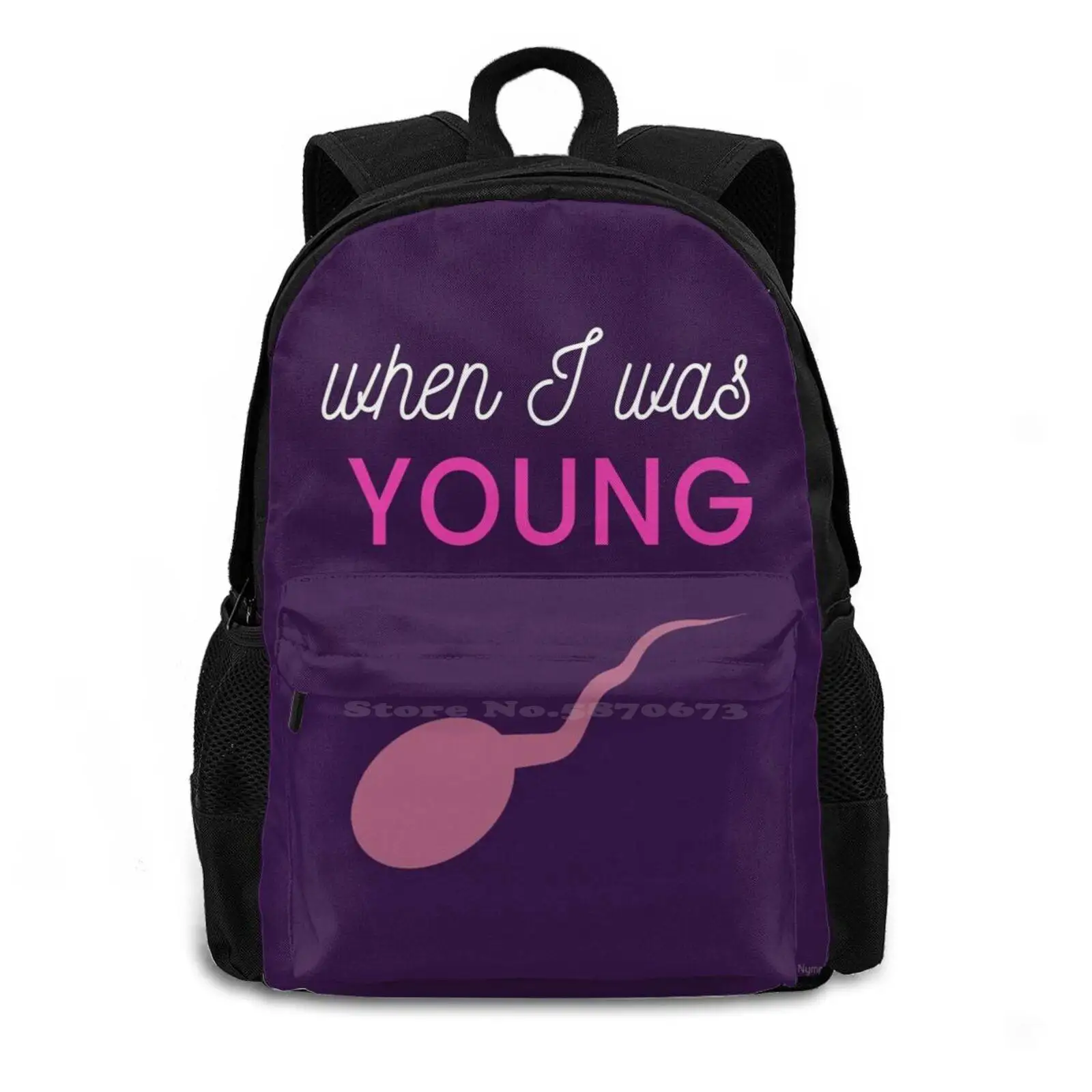 Cute Childhood Picture School Bags Travel Laptop Backpack Young Whale Human Life Reproduction Fertilization Biology Egg Medical