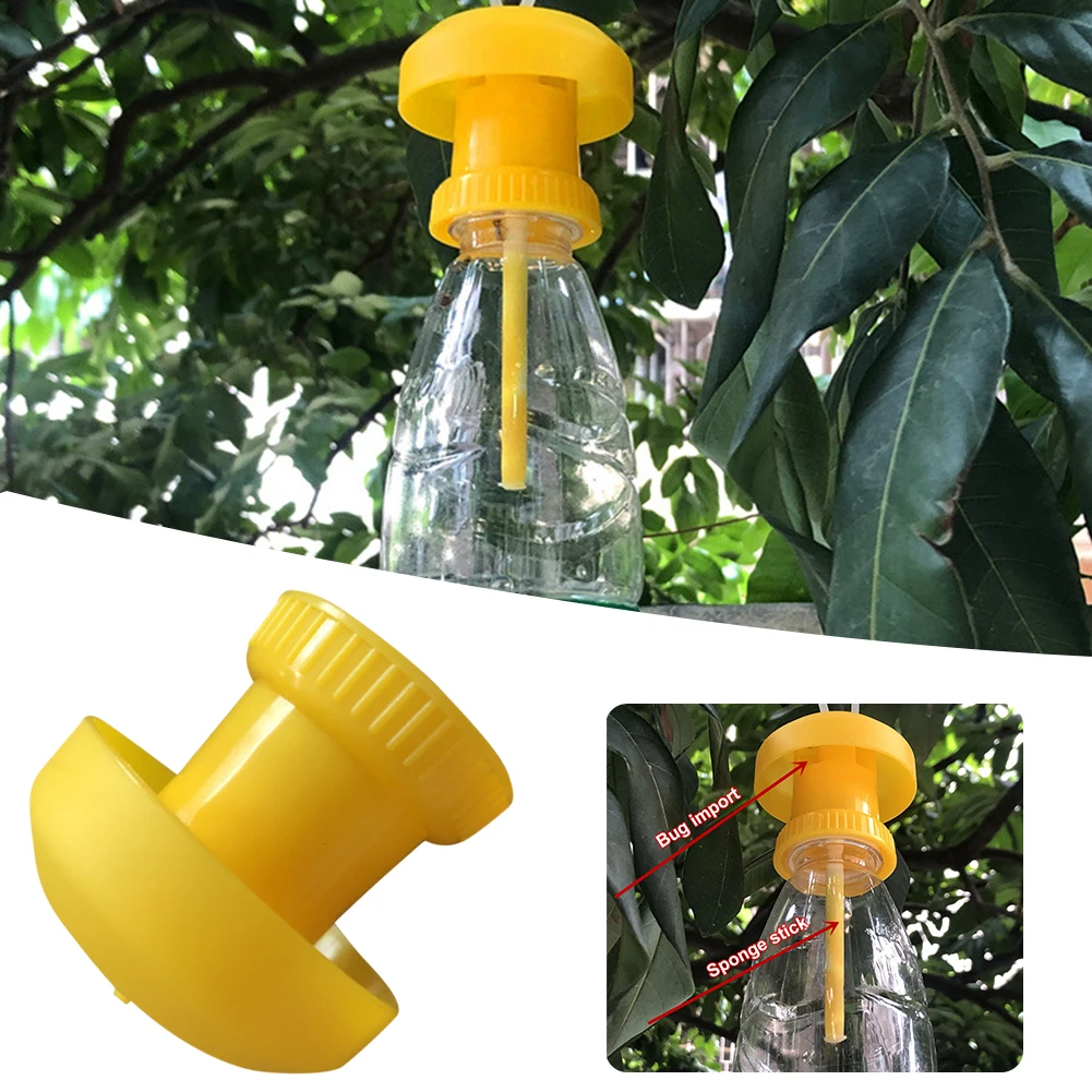 Fruit Fly Traps Reusable Plastic Bottle Top Trap Fly Catcher Pest Insect Control for Indoor and Outdoor Farm Orchard