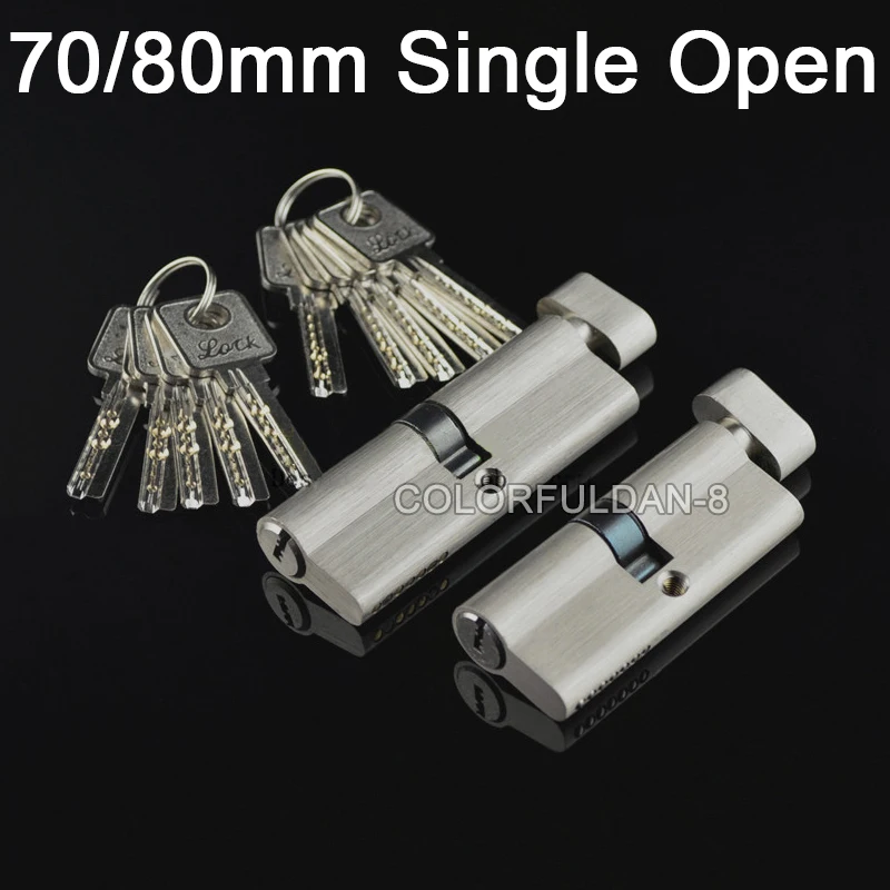 

Brand New 1PCS European Pure Brass Single Open Door Lock Cylinder Core Lock Gall Repair Parts + 5 Keys